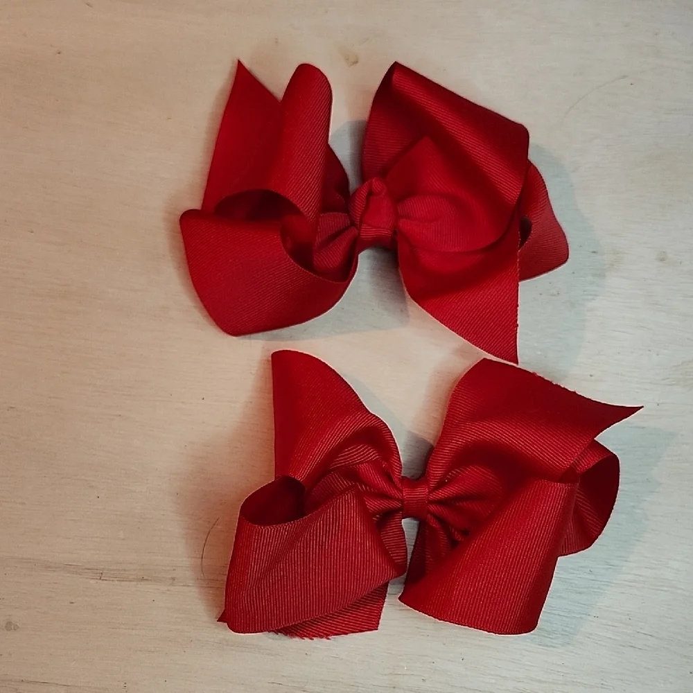Red Hair Bows for Kids